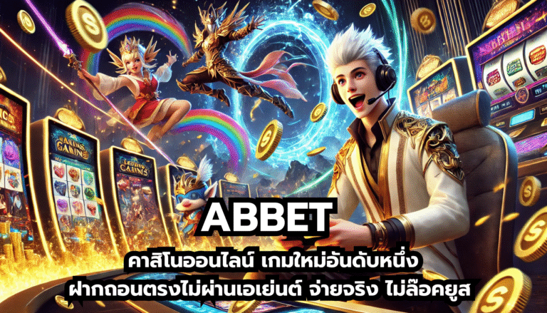abbet คาสิโนออนไลน์ เกมใหม่อันดับหนึ่ง ฝากถอนตรงไม่ผ่านเอเย่นต์ จ่ายจริง ไม่ล๊อคยูส